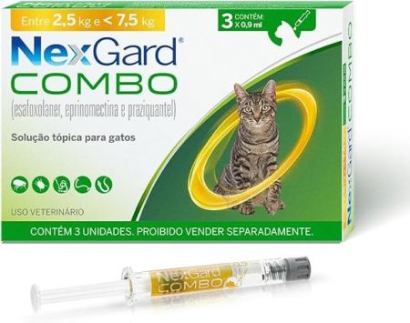 NexGard COMBO Antipulgas, Sarna e Vermes para Gatos
